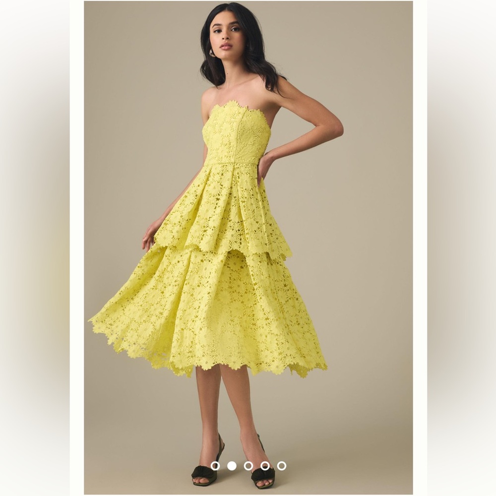 Maeve Tiered Lace Eyelet Dress by Anthologies